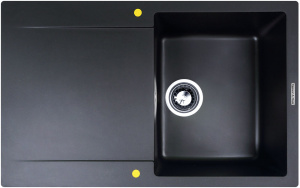 картинка Кухонная мойка ZIGMUND & SHTAIN RECHTECK 775 чёрный базальт в  интернет-витрине сети магазинов бытовой техники "ЮСТ" в г. Пенза