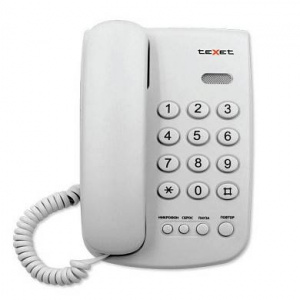 картинка Проводной телефон TEXET TX-241 светло-серый в  интернет-витрине сети магазинов бытовой техники "ЮСТ" в г. Пенза